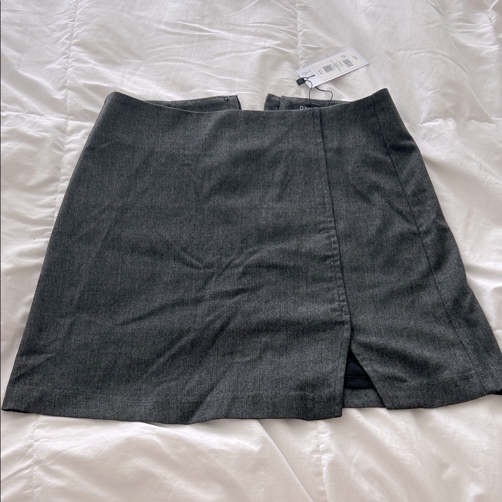 New Dark Gray Mini Skirt
